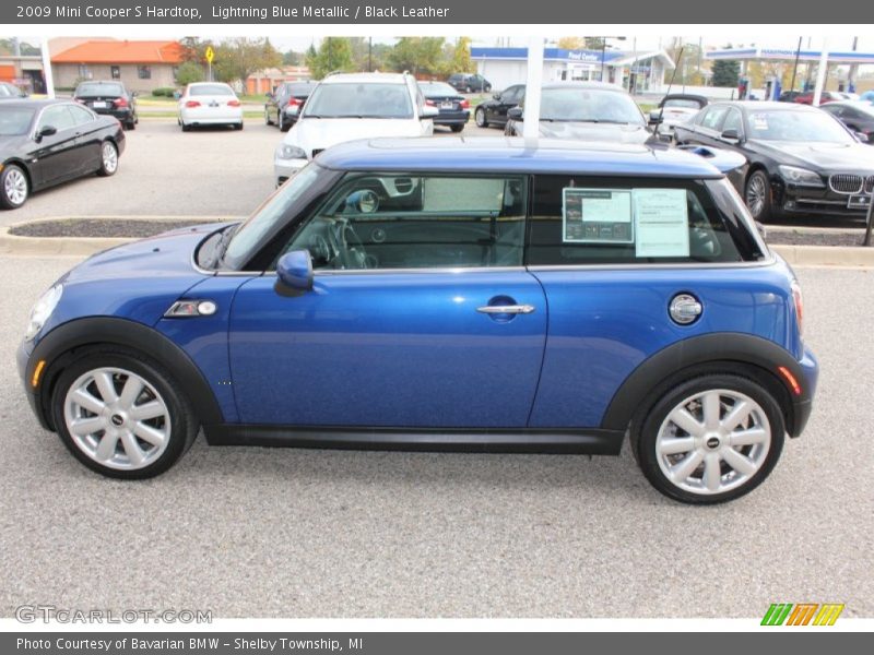 Lightning Blue Metallic / Black Leather 2009 Mini Cooper S Hardtop