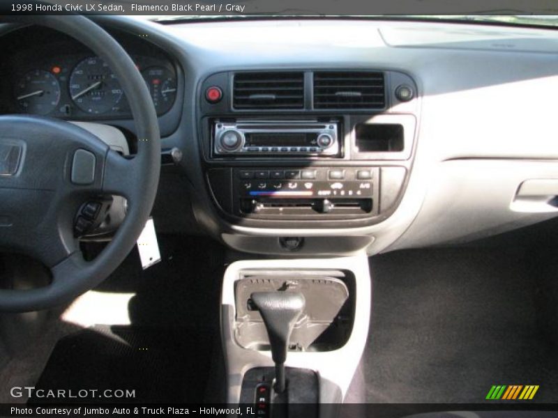 Flamenco Black Pearl / Gray 1998 Honda Civic LX Sedan