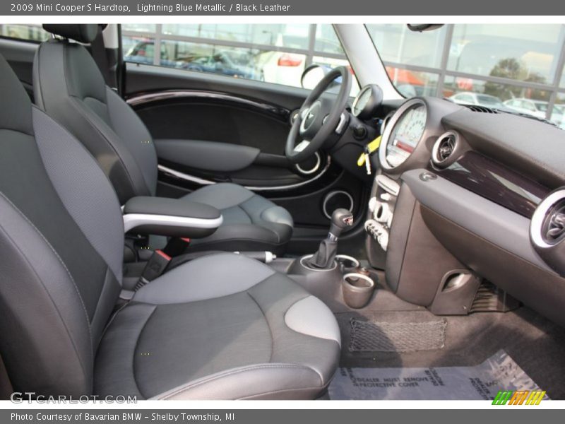 Lightning Blue Metallic / Black Leather 2009 Mini Cooper S Hardtop