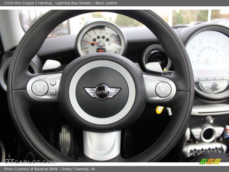 Lightning Blue Metallic / Black Leather 2009 Mini Cooper S Hardtop