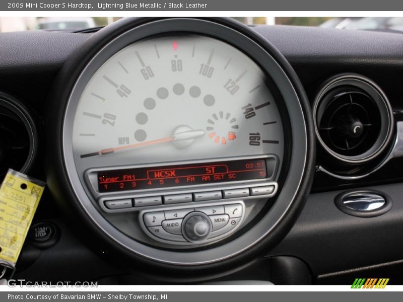 Lightning Blue Metallic / Black Leather 2009 Mini Cooper S Hardtop