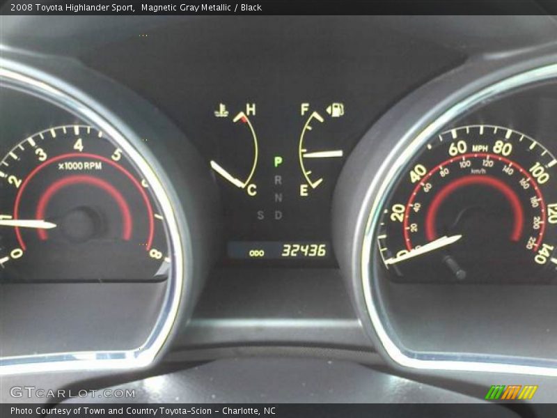 Magnetic Gray Metallic / Black 2008 Toyota Highlander Sport