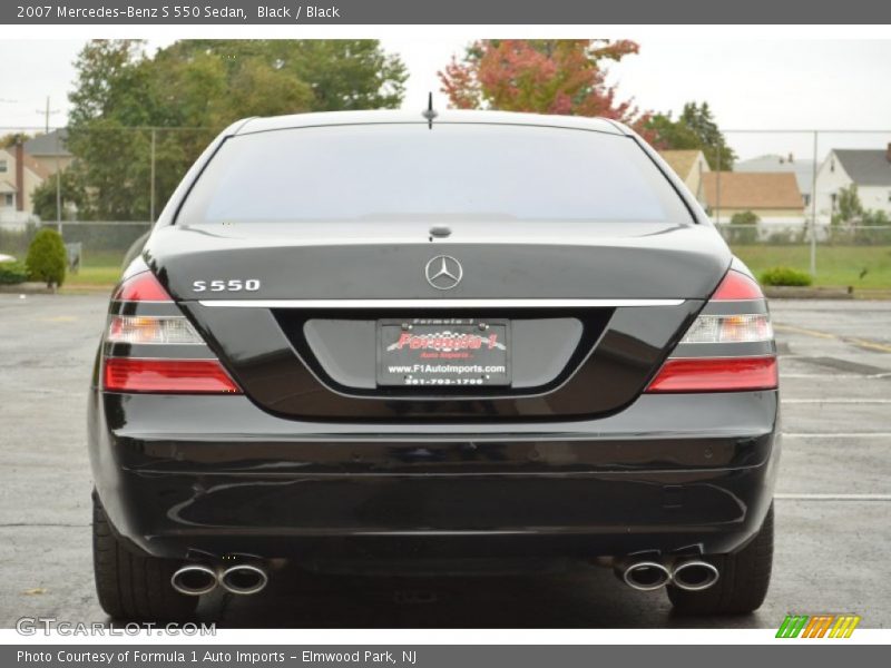 Black / Black 2007 Mercedes-Benz S 550 Sedan