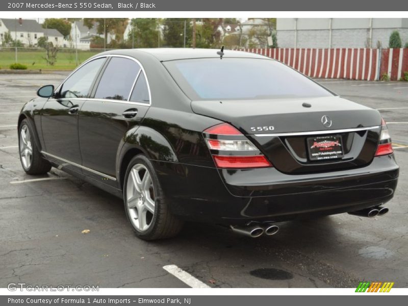 Black / Black 2007 Mercedes-Benz S 550 Sedan