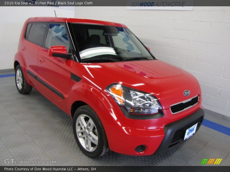 Molten Red / Black Soul Logo Cloth 2010 Kia Soul +