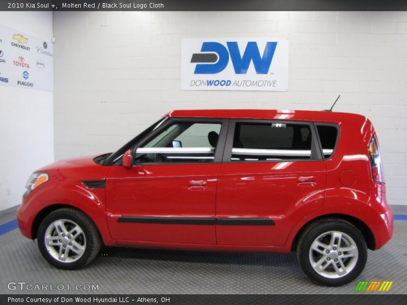 Molten Red / Black Soul Logo Cloth 2010 Kia Soul +
