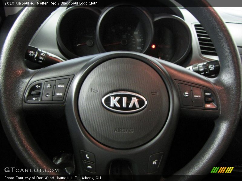 Molten Red / Black Soul Logo Cloth 2010 Kia Soul +