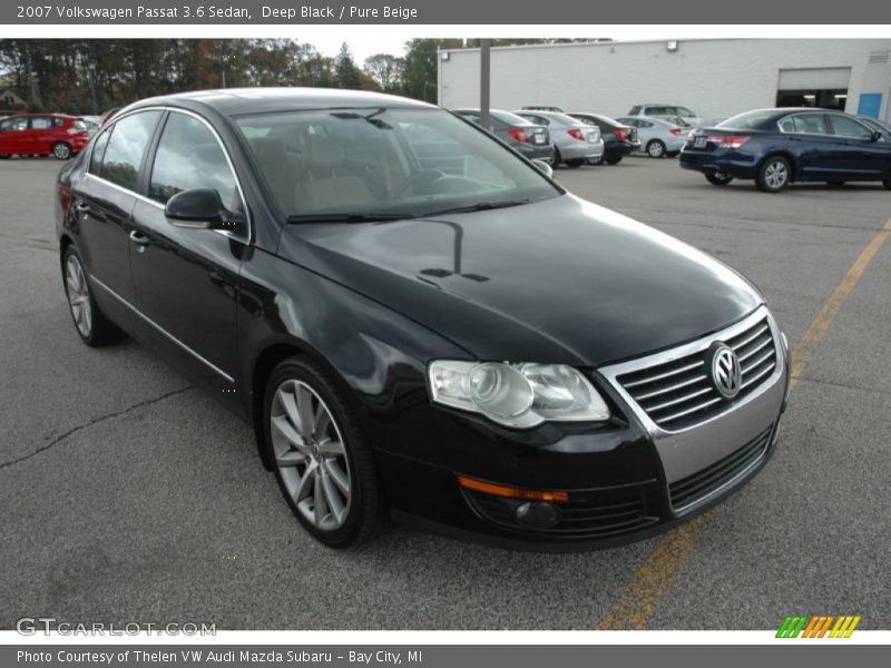 Deep Black / Pure Beige 2007 Volkswagen Passat 3.6 Sedan