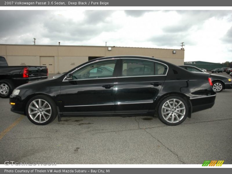 Deep Black / Pure Beige 2007 Volkswagen Passat 3.6 Sedan