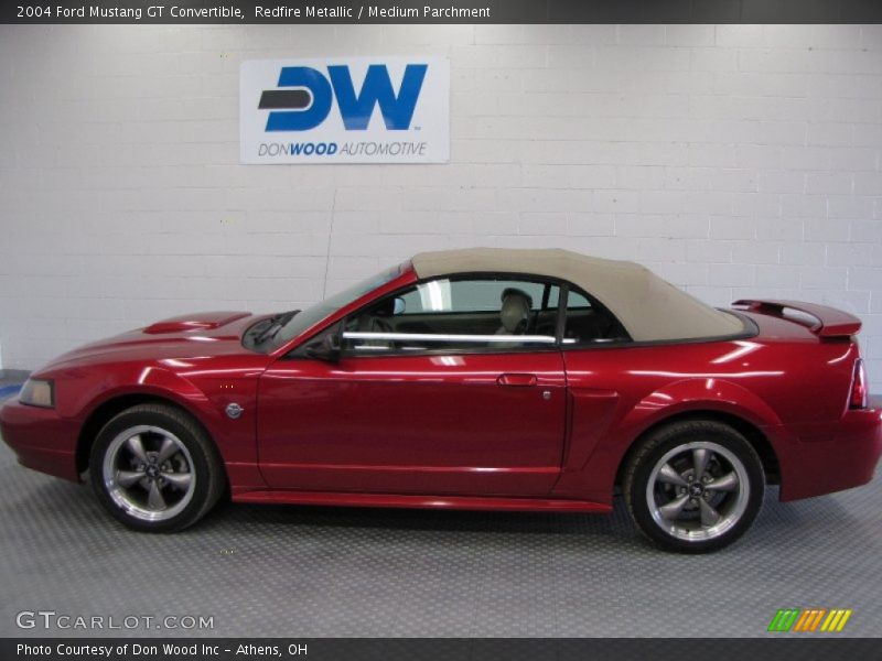 Redfire Metallic / Medium Parchment 2004 Ford Mustang GT Convertible
