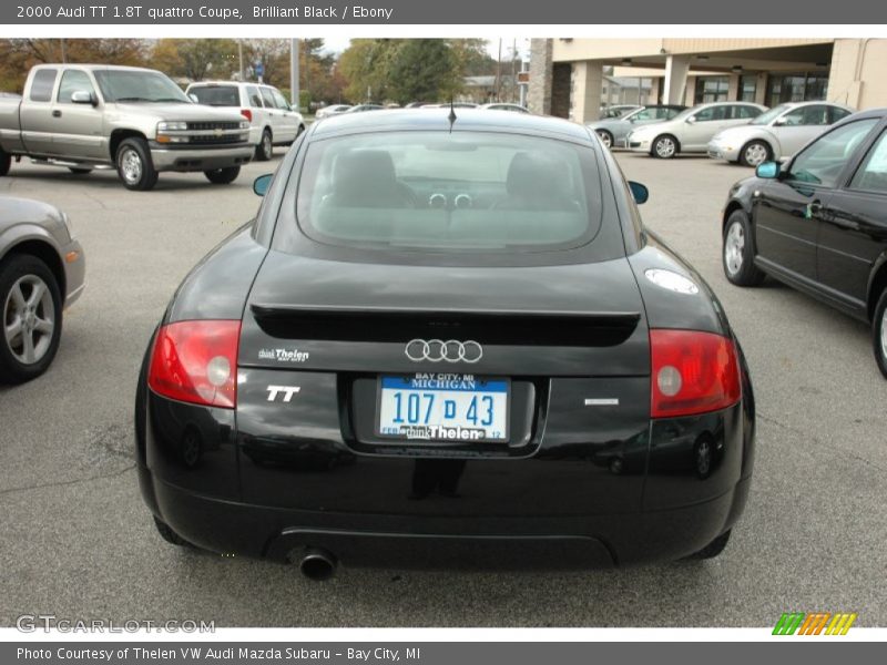 Brilliant Black / Ebony 2000 Audi TT 1.8T quattro Coupe