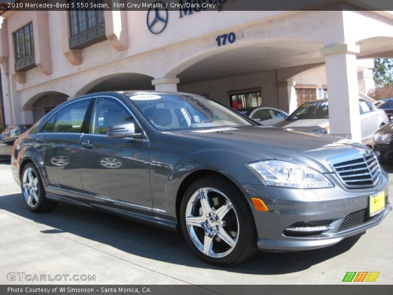 Flint Grey Metallic / Grey/Dark Grey 2010 Mercedes-Benz S 550 Sedan