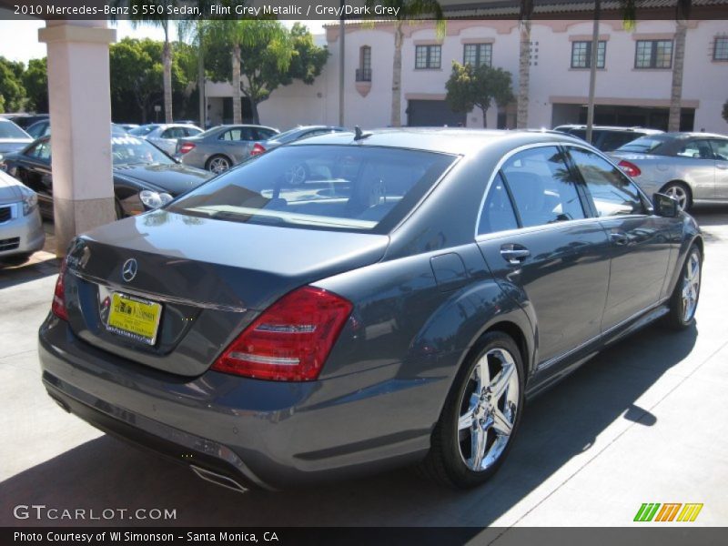 Flint Grey Metallic / Grey/Dark Grey 2010 Mercedes-Benz S 550 Sedan