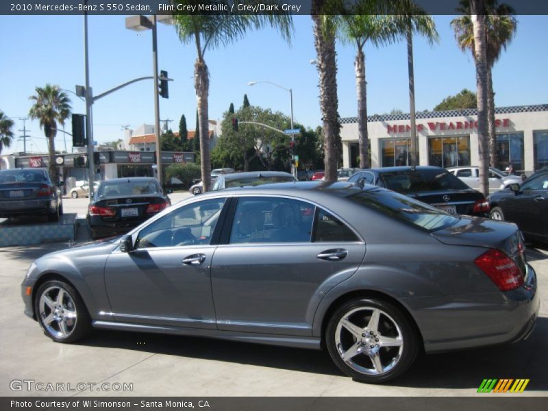 Flint Grey Metallic / Grey/Dark Grey 2010 Mercedes-Benz S 550 Sedan