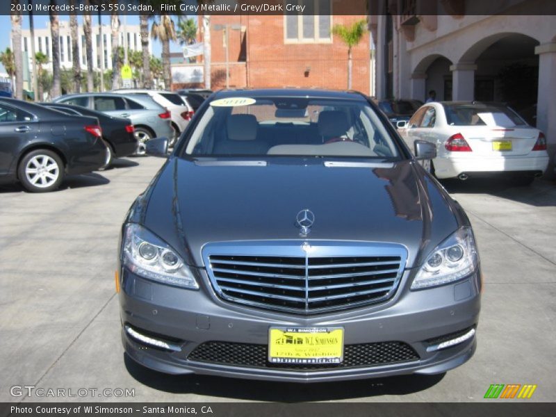 Flint Grey Metallic / Grey/Dark Grey 2010 Mercedes-Benz S 550 Sedan