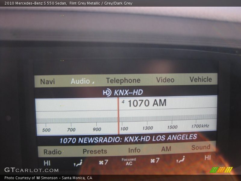 Flint Grey Metallic / Grey/Dark Grey 2010 Mercedes-Benz S 550 Sedan