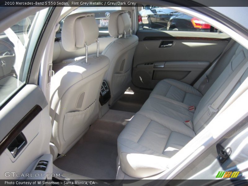 Flint Grey Metallic / Grey/Dark Grey 2010 Mercedes-Benz S 550 Sedan