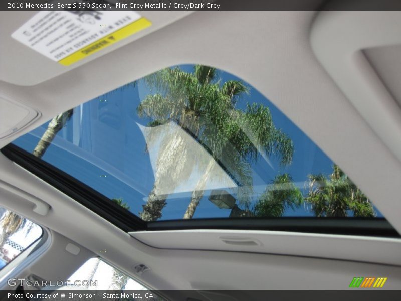 Flint Grey Metallic / Grey/Dark Grey 2010 Mercedes-Benz S 550 Sedan