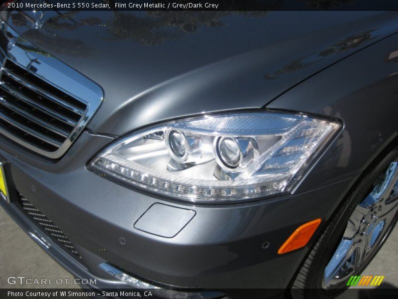 Flint Grey Metallic / Grey/Dark Grey 2010 Mercedes-Benz S 550 Sedan