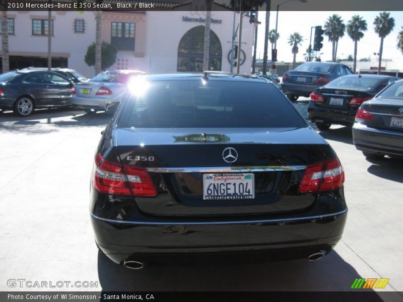 Black / Black 2010 Mercedes-Benz E 350 Sedan