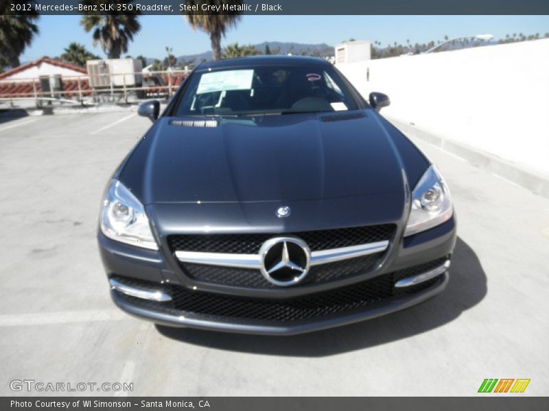 Steel Grey Metallic / Black 2012 Mercedes-Benz SLK 350 Roadster
