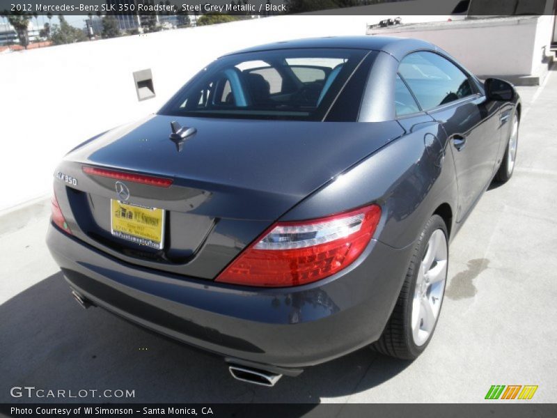 Steel Grey Metallic / Black 2012 Mercedes-Benz SLK 350 Roadster