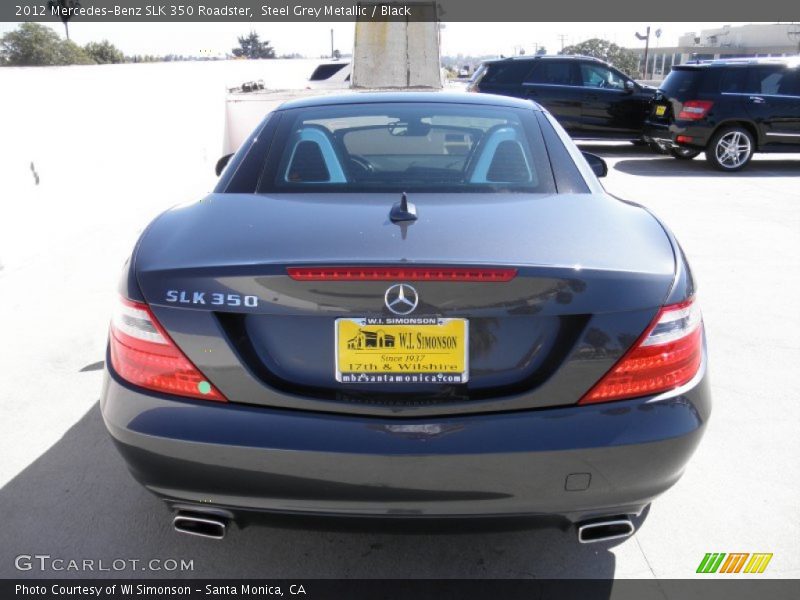 Steel Grey Metallic / Black 2012 Mercedes-Benz SLK 350 Roadster