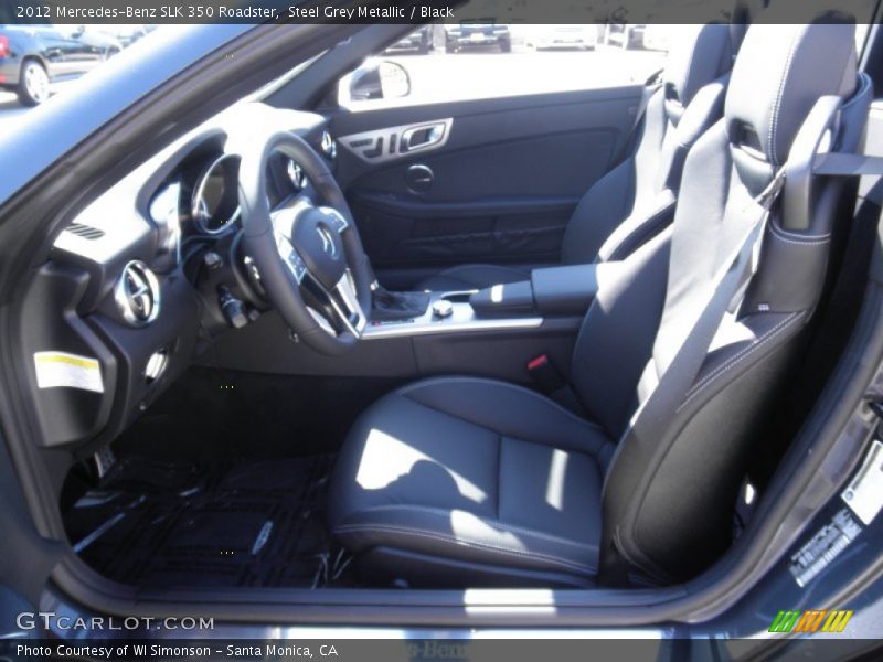 Steel Grey Metallic / Black 2012 Mercedes-Benz SLK 350 Roadster