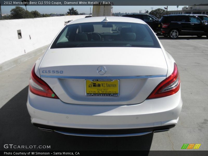 Diamond White Metallic / Black 2012 Mercedes-Benz CLS 550 Coupe