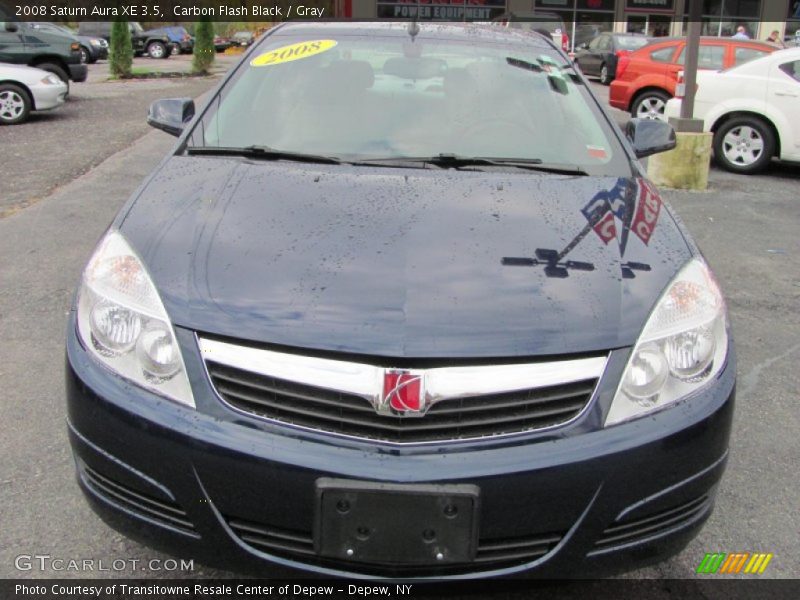 Carbon Flash Black / Gray 2008 Saturn Aura XE 3.5