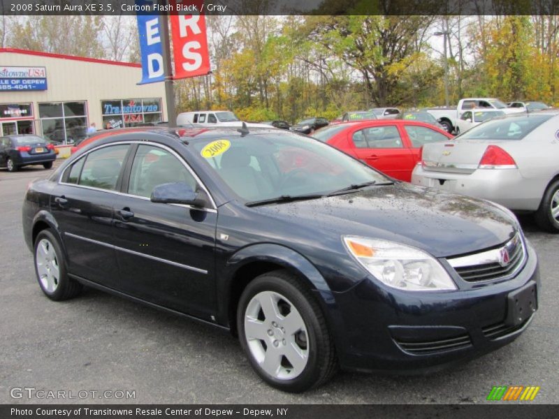 Carbon Flash Black / Gray 2008 Saturn Aura XE 3.5