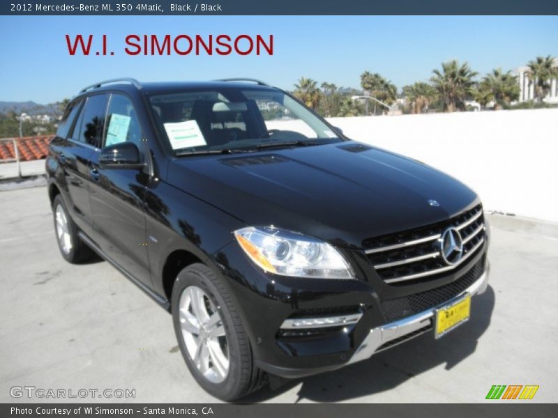 Black / Black 2012 Mercedes-Benz ML 350 4Matic