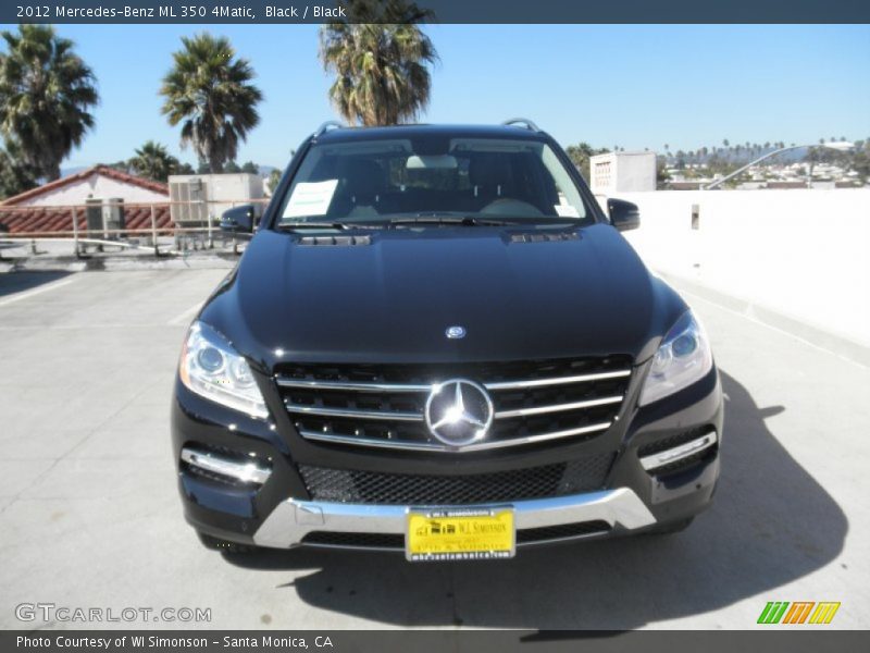 Black / Black 2012 Mercedes-Benz ML 350 4Matic