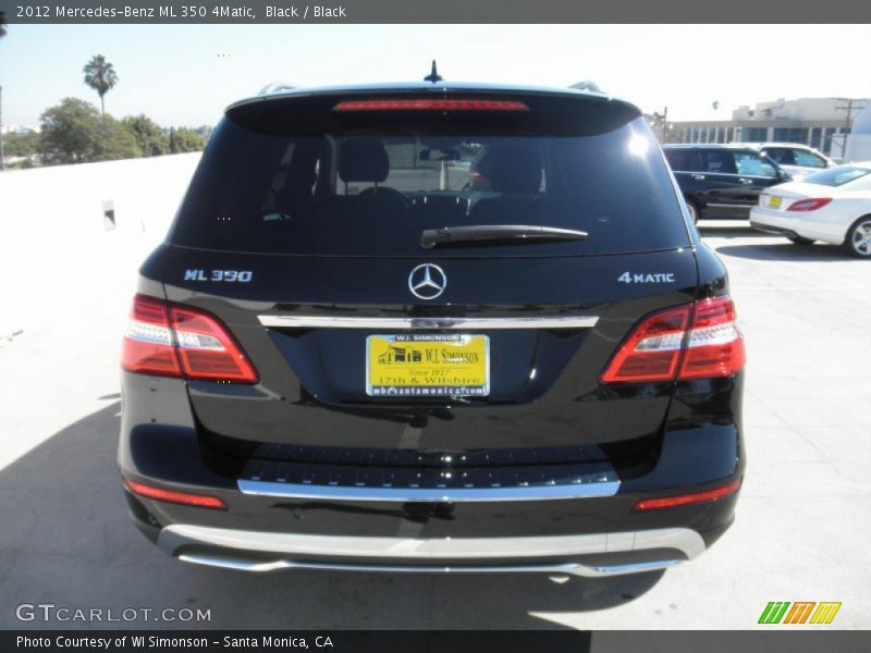 Black / Black 2012 Mercedes-Benz ML 350 4Matic