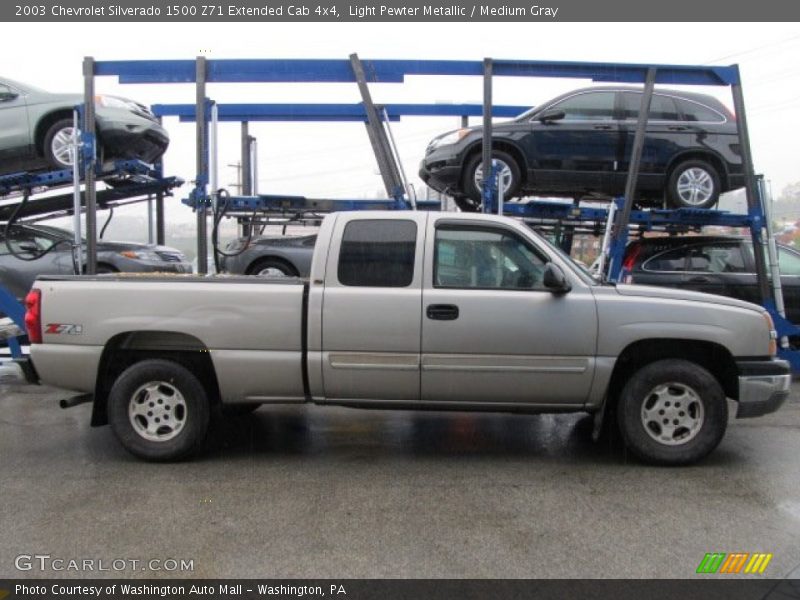 Light Pewter Metallic / Medium Gray 2003 Chevrolet Silverado 1500 Z71 Extended Cab 4x4