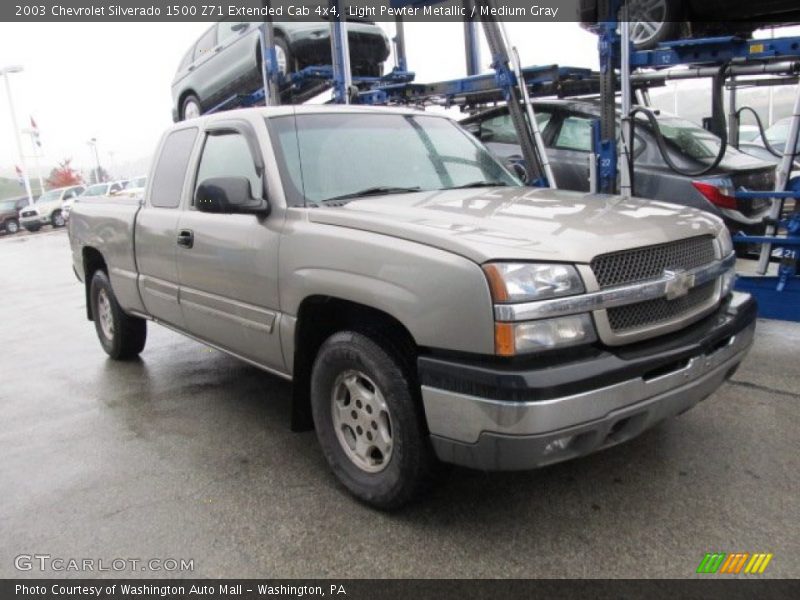 Light Pewter Metallic / Medium Gray 2003 Chevrolet Silverado 1500 Z71 Extended Cab 4x4