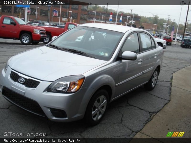 Clear Silver / Gray 2010 Kia Rio LX Sedan