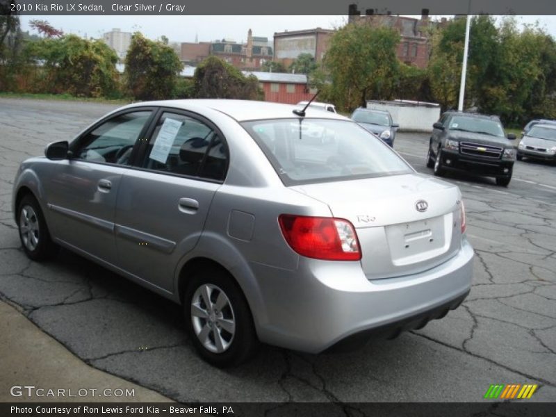 Clear Silver / Gray 2010 Kia Rio LX Sedan