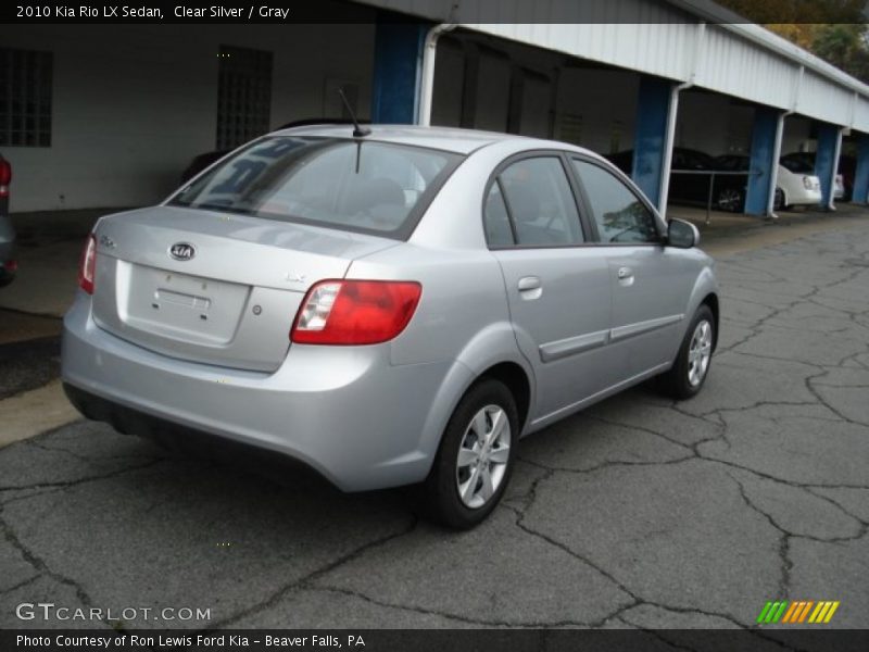 Clear Silver / Gray 2010 Kia Rio LX Sedan