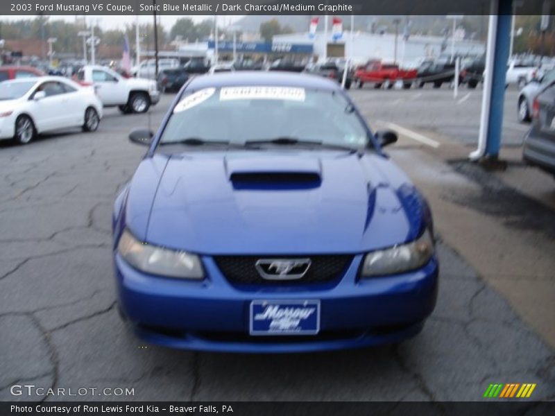 Sonic Blue Metallic / Dark Charcoal/Medium Graphite 2003 Ford Mustang V6 Coupe