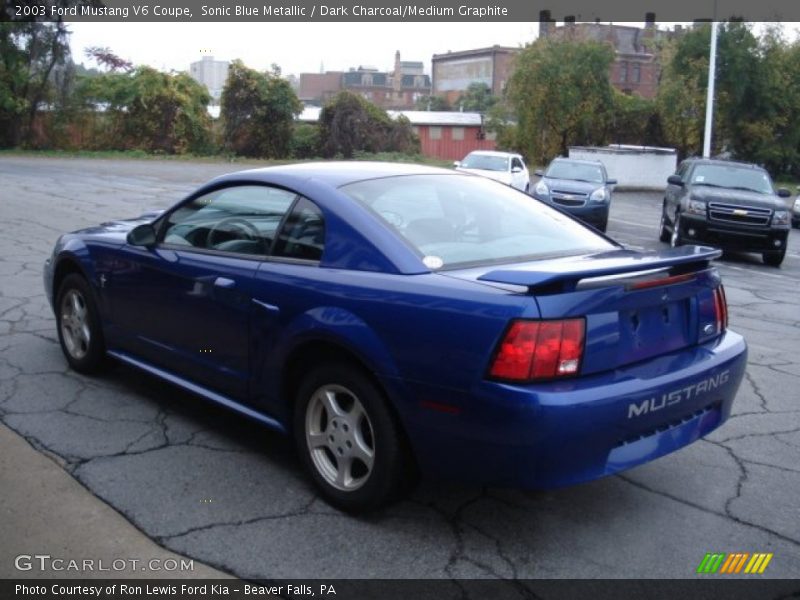 Sonic Blue Metallic / Dark Charcoal/Medium Graphite 2003 Ford Mustang V6 Coupe
