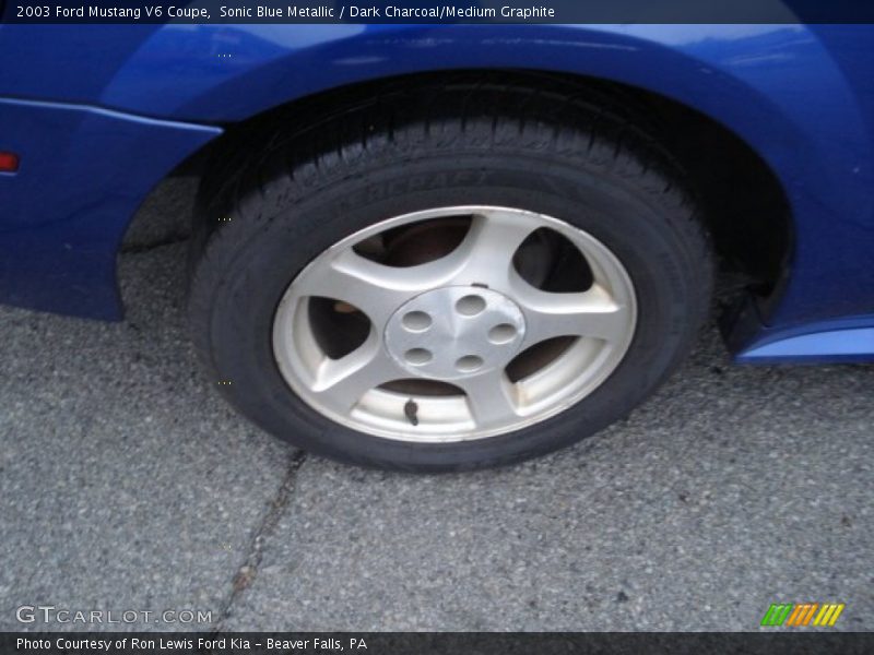 Sonic Blue Metallic / Dark Charcoal/Medium Graphite 2003 Ford Mustang V6 Coupe