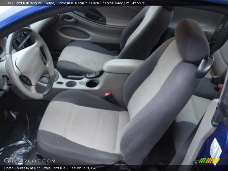 Sonic Blue Metallic / Dark Charcoal/Medium Graphite 2003 Ford Mustang V6 Coupe