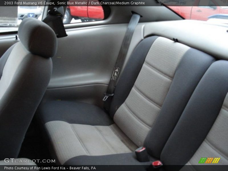 Sonic Blue Metallic / Dark Charcoal/Medium Graphite 2003 Ford Mustang V6 Coupe