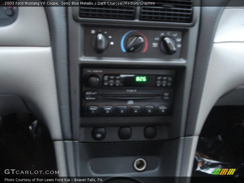 Sonic Blue Metallic / Dark Charcoal/Medium Graphite 2003 Ford Mustang V6 Coupe