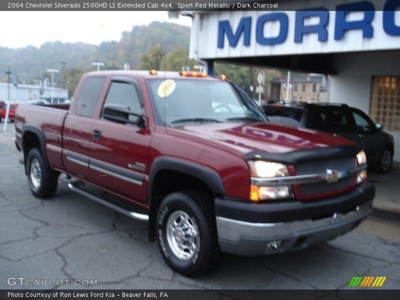 Sport Red Metallic / Dark Charcoal 2004 Chevrolet Silverado 2500HD LS Extended Cab 4x4