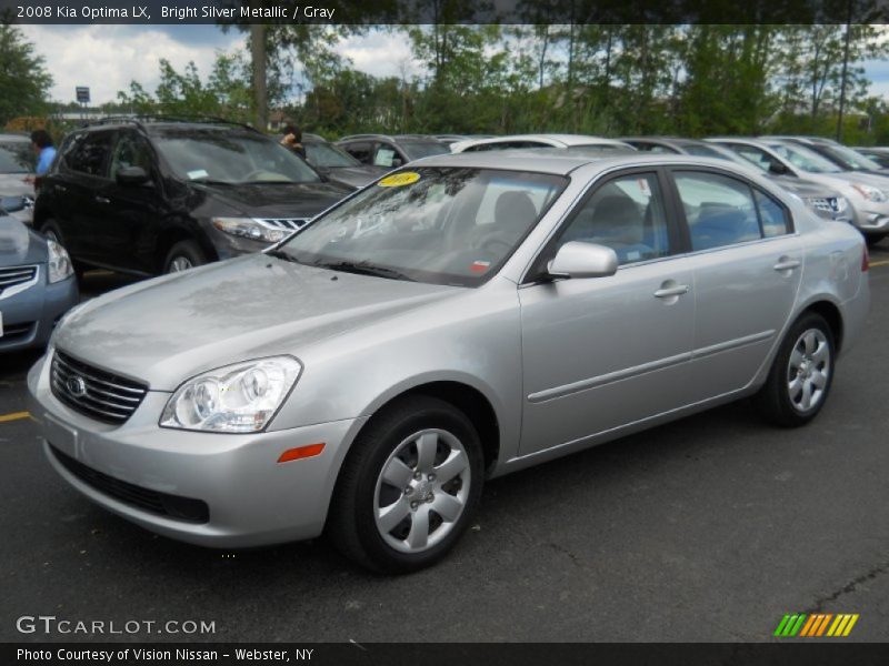 Bright Silver Metallic / Gray 2008 Kia Optima LX