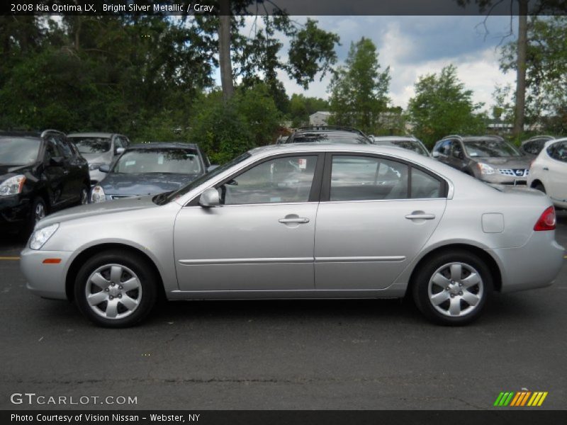 Bright Silver Metallic / Gray 2008 Kia Optima LX