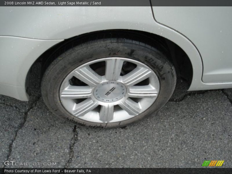 Light Sage Metallic / Sand 2008 Lincoln MKZ AWD Sedan