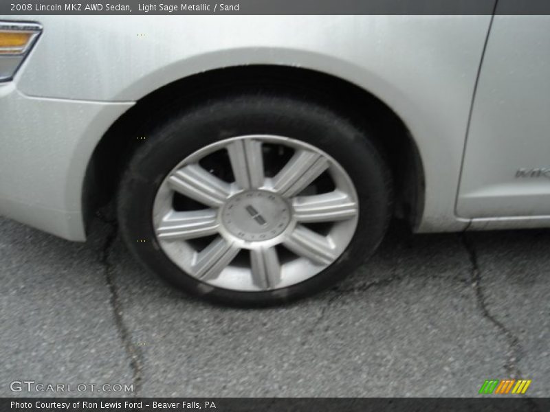 Light Sage Metallic / Sand 2008 Lincoln MKZ AWD Sedan